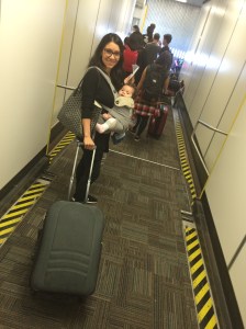 Baby Wearing while boarding a plane 
